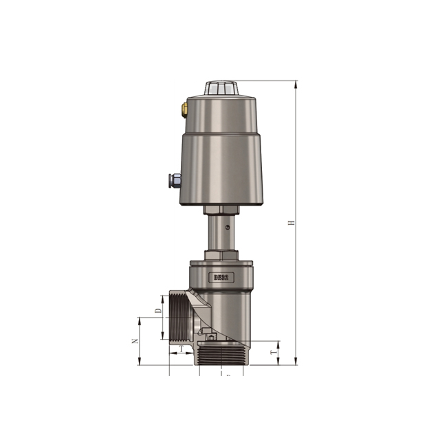 Pneumatic Right Angle Valve(stainless steel actuator)