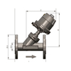 Pneumatic Flanged Angle Seat Valve(stainless steel actuator)