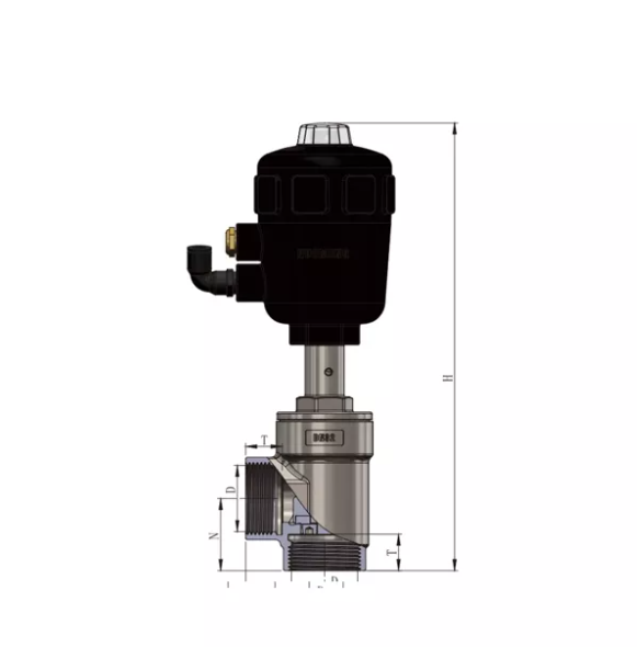 sanitary angle seat valve