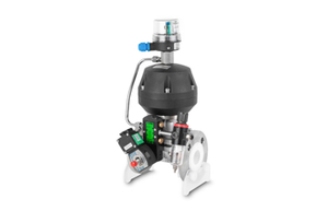 Plastic pneumatic fluorine-lined flanged diaphragm valve