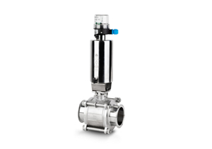 Pneumatic 3-pcs Clamped Ball Valve（stainless steel actuator）