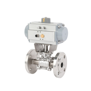 Pneumatic Three-piece Flange Ball Valve 